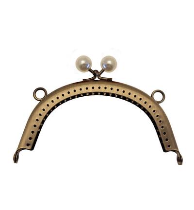 Clutch closure for bags 12,5 x 6cm, Mary gold