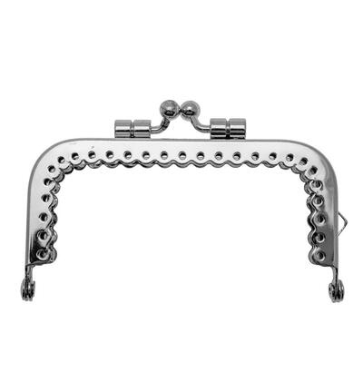 Clutch closure for bags 8,5 x 4,1cm, Vicky silver
