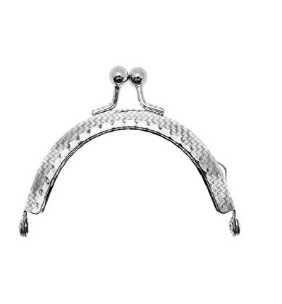 Clutch closure for bags 10,5 x 5,2cm, Nancy silver