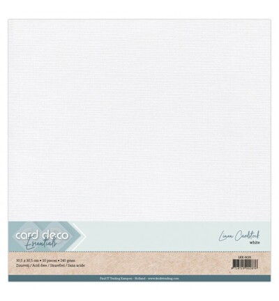 Linnenkarton Scrap 30,5×30,5cm, Wit