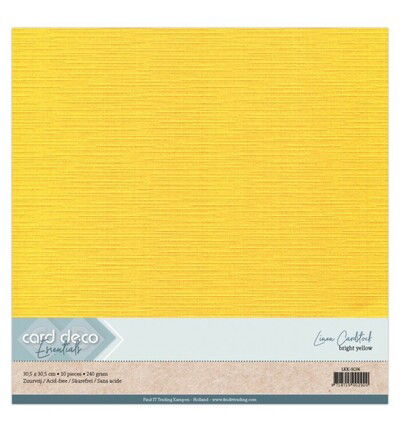 Linnenkarton Scrap 30,5×30,5cm, Kanariegeel