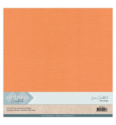 Linnenkarton Scrap 30,5×30,5cm, Zachtoranje