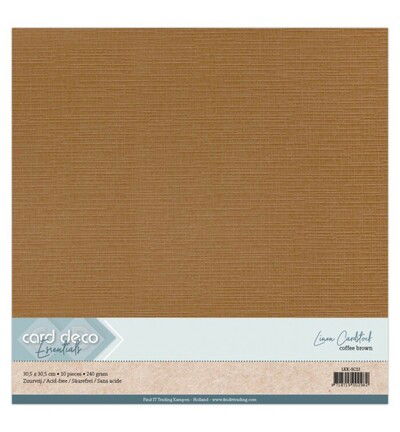 Linnenkarton Scrap 30,5×30,5cm, Koffiebruin
