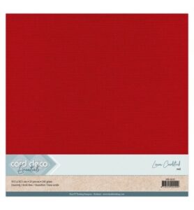 Linnenkarton Scrap 30,5×30,5cm, Rood