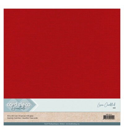 Linnenkarton Scrap 30,5×30,5cm, Rood