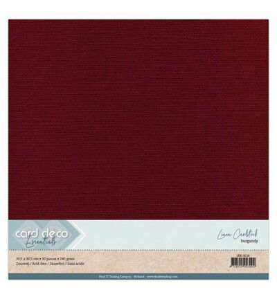 Linnenkarton Scrap 30,5×30,5cm, Bordeaux