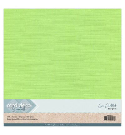 Linnenkarton Scrap 30,5×30,5cm, Mei groen