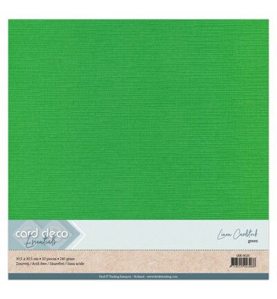 Linnenkarton Scrap 30,5×30,5cm, Groen