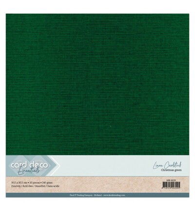 Linnenkarton Scrap 30,5×30,5cm, Kerstgroen