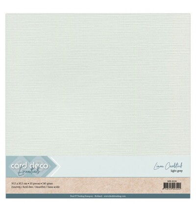 Linnenkarton Scrap 30,5×30,5cm, Lichtgrijs