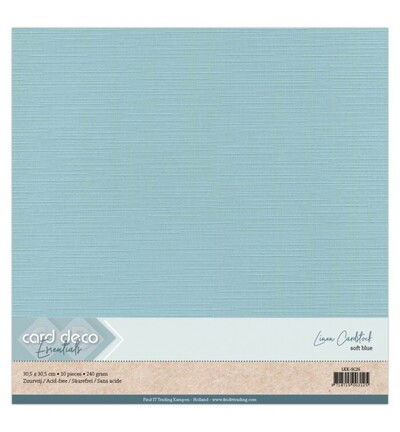 Linnenkarton Scrap 30,5×30,5cm, Zachtblauw