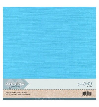 Linnenkarton Scrap 30,5×30,5cm, Hemelsblauw