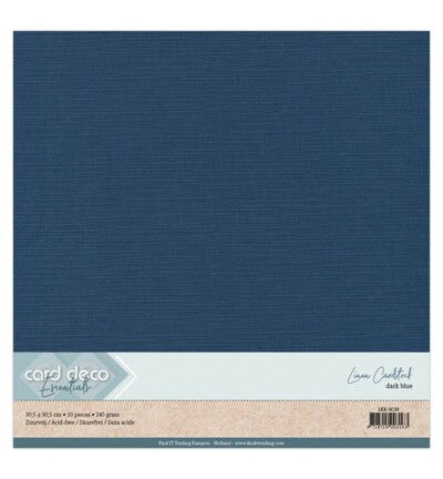 Linnenkarton Scrap 30,5×30,5cm, Donkerblauw