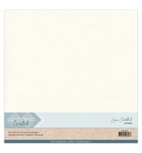 Linnenkarton Scrap 30,5×30,5cm, Gebroken Wit