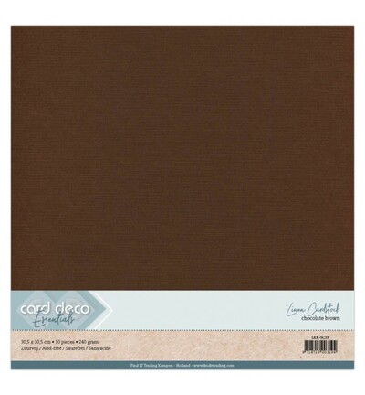 Linnenkarton Scrap 30,5×30,5cm, Chocoladebruin