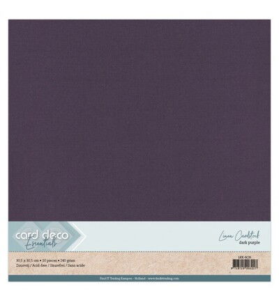 Linnenkarton Scrap 30,5×30,5cm, DonkerPaars
