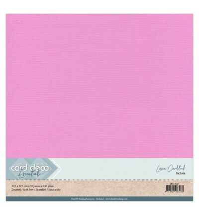 Linnenkarton Scrap 30,5×30,5cm, Fuchsiapaars