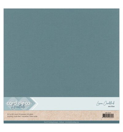 Linnenkarton Scrap 30,5×30,5cm, Zeeblauw