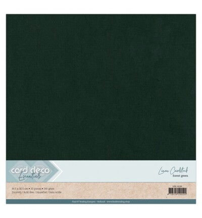 Linnenkarton Scrap 30,5×30,5cm, Bosgroen