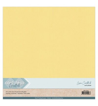 Linnenkarton Scrap 30,5×30,5cm, Zachtgeel