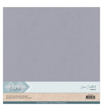Linnenkarton Scrap 30,5×30,5cm, Olifantgrijs