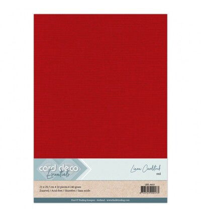 Linnenkarton A4, Rood
