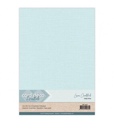Linnenkarton A4, Babyblauw