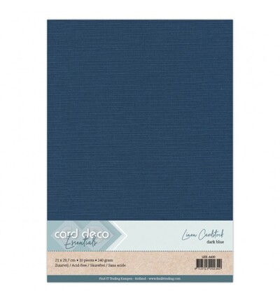 Linnenkarton A4, Donkerblauw