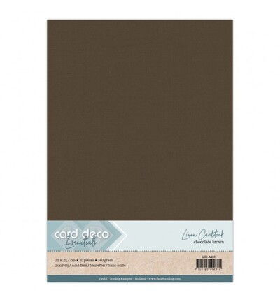 Linnenkarton A4, Chocoladebruin