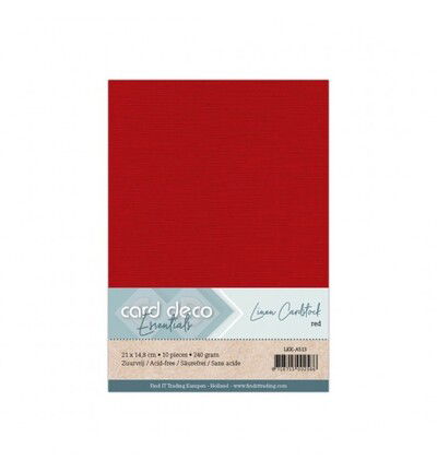 Linnenkarton A5, Rood