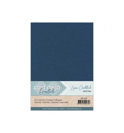Linnenkarton A5, Donkerblauw