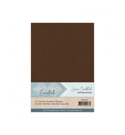 Linnenkarton A5, Chocoladebruin
