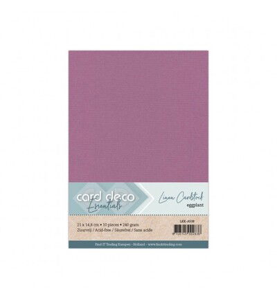 Linnenkarton A5, Aubergine