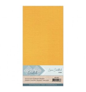 Linnenkarton Cardstock 13,5x27cm, Oker