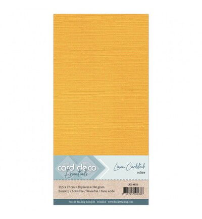 Linnenkarton Cardstock 13,5x27cm, Oker