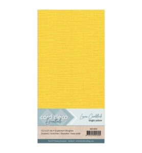 Linnenkarton Cardstock 13,5x27cm, Kanariegeel
