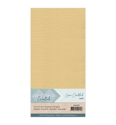 Linnenkarton Cardstock 13,5x27cm, Zand