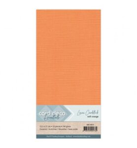 Linnenkarton Cardstock 13,5x27cm, Zachtoranje