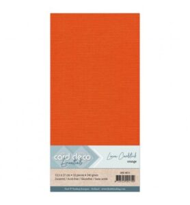 Linnenkarton Cardstock 13,5x27cm, Oranje
