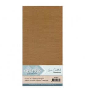 Linnenkarton Cardstock 13,5x27cm, Koffiebruin
