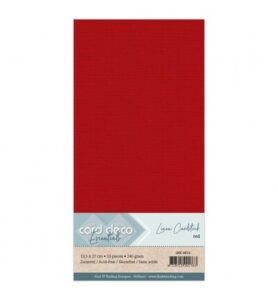 Linnenkarton Cardstock 13,5x27cm, Rood
