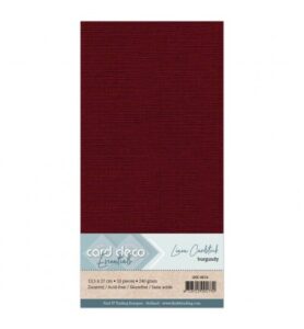 Linnenkarton Cardstock 13,5x27cm, Bordeaux