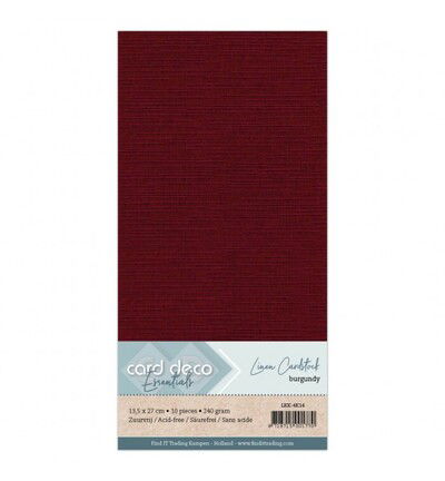 Linnenkarton Cardstock 13,5x27cm, Bordeaux