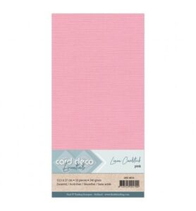 Linnenkarton Cardstock 13,5x27cm, Roze