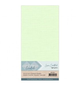 Linnenkarton Cardstock 13,5x27cm, Lichtgroen