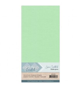 Linnenkarton Cardstock 13,5x27cm, Middengroen