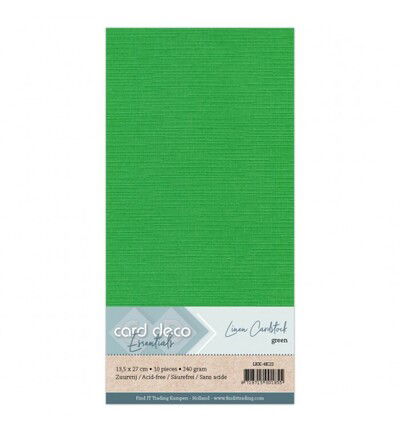 Linnenkarton Cardstock 13,5x27cm, Groen