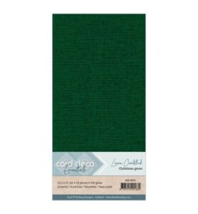 Linnenkarton Cardstock 13,5x27cm, Kerstgroen