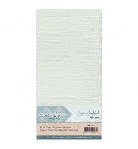 Linnenkarton Cardstock 13,5x27cm, Lichtgrijs