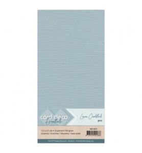 Linnenkarton Cardstock 13,5x27cm, Grijs